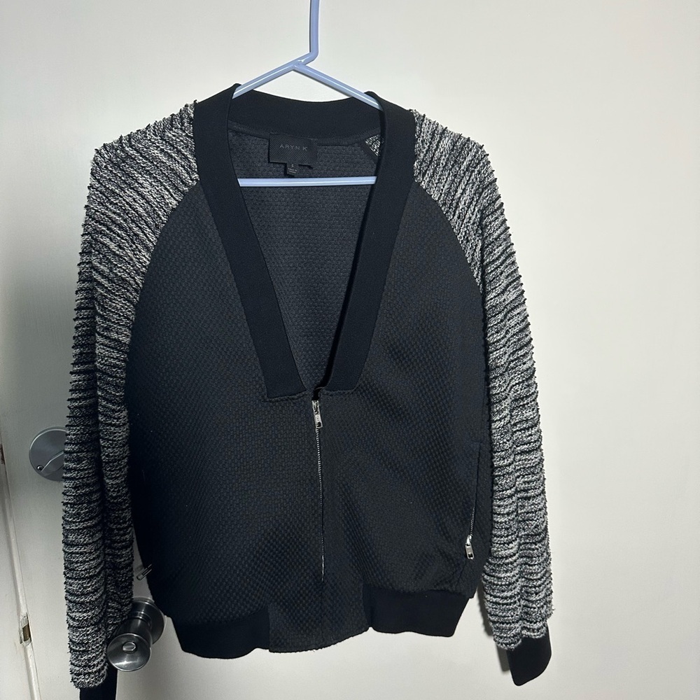 Aryn K Black and Gray Textured Jacket - Picture 2 of 6